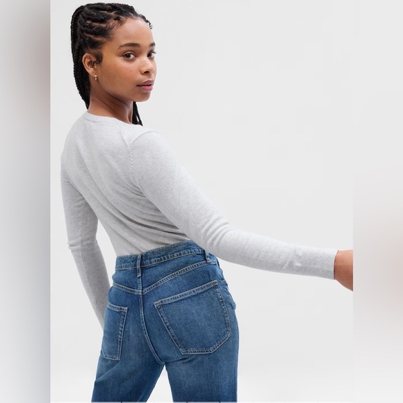 New with Tag - GAP Factory Crewneck Cardigan - grey - XL - 100% cotton - Picture 4 of 8